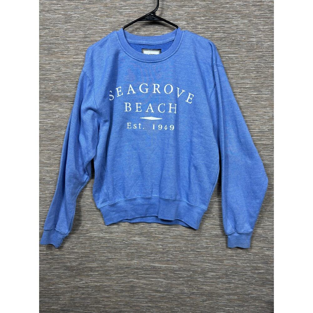 Pacific & Co. Sweatshirt Womens Small Blue Seagrove Beach Graphic Pullover